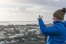 Luke taking pictures at Reynisfjara
