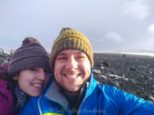 Meagan and Luke at Reynisfjara in Iceland (Black Sand Beach)