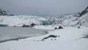 The Solheimajokull glacier