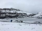 Solheimajokull glacier, Luke for scale