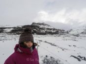 Cold Meagan on the glacier