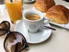 Pain au chocolat and espresso at Cafe Martin