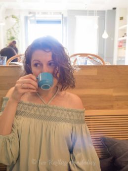Meagan enjoying jet-fuel at Hardware Society