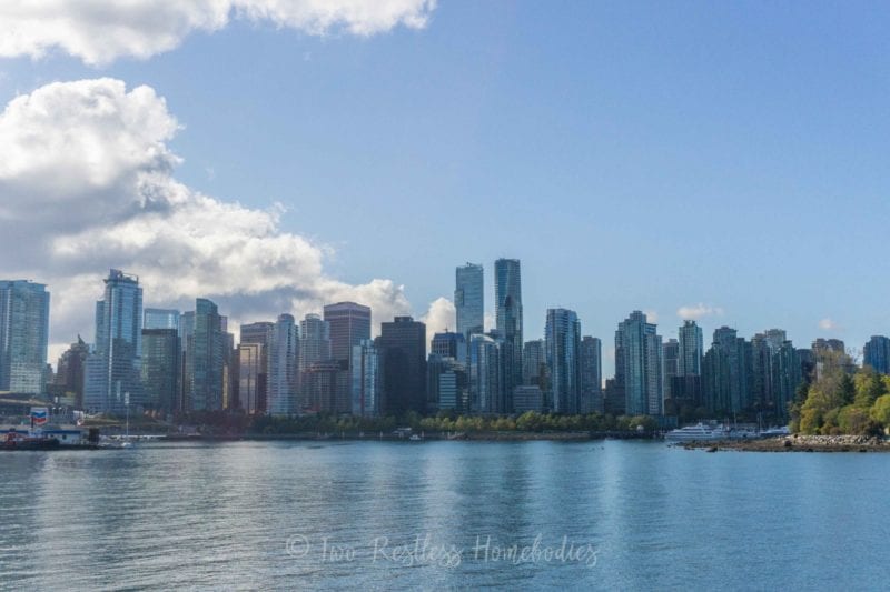 Vancouver skyline from the Stanley Park seawall