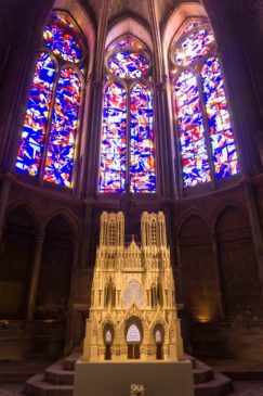 reims notre dame cathedral minature and stained glass windows