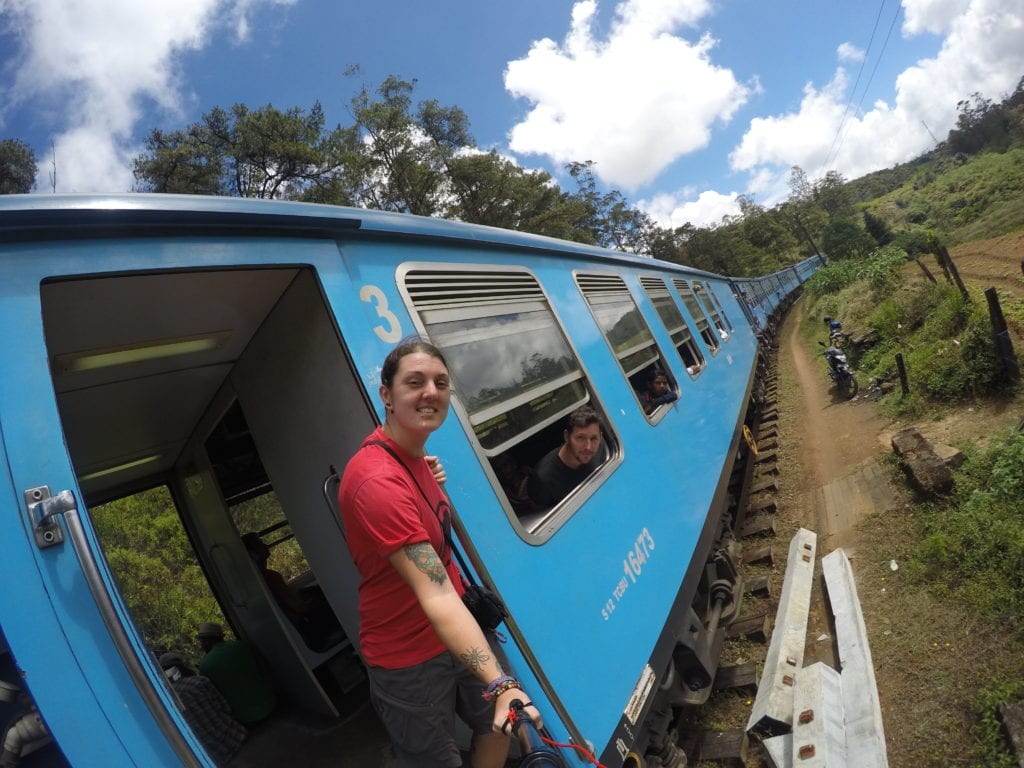 The Roaming Renegades on a train