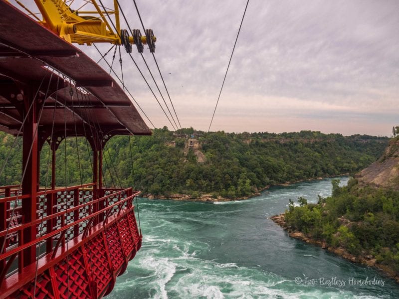 Niagara Falls Whirlpool Aero car getting ready to take a ride