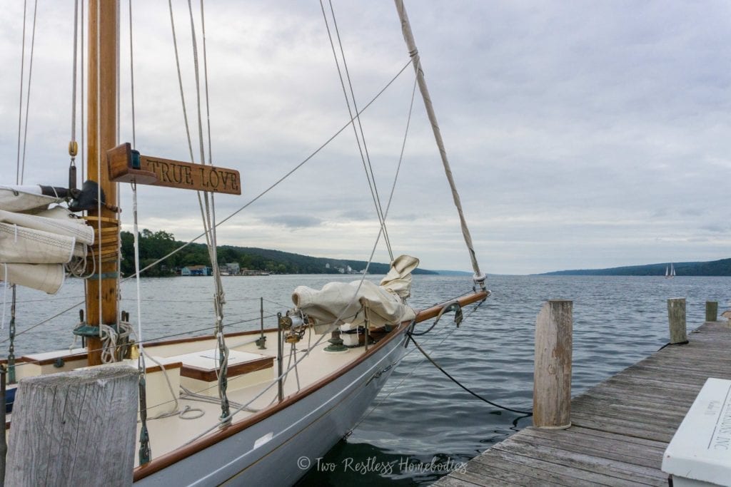 Schooner Excursions True Love docked on Seneca Lake