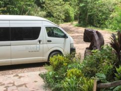 caves branch departure van and statue